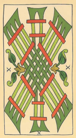10 tarot wands
