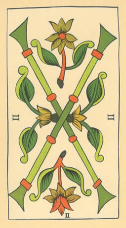 2 tarot wands