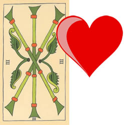 3 tarot wands love