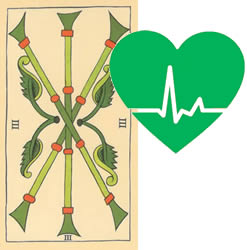 3 tarot wands health