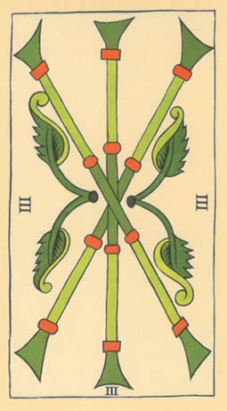 3 tarot wands