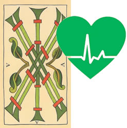 5 tarot wands health