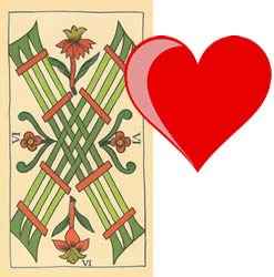 6 tarot wands love