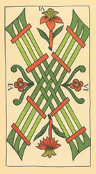 6 tarot wands reversed