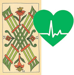 6 tarot wands health