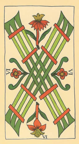6 tarot wands