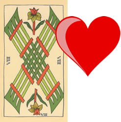 8 tarot wands love