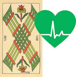 8 tarot wands health