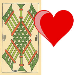 9 tarot wands love