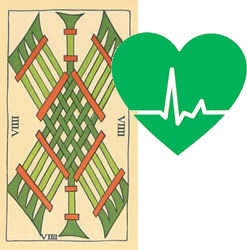 9 tarot wands health