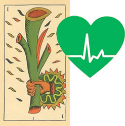 ace tarot wands health