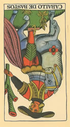 horse tarot wands reversed