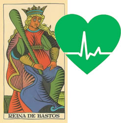 queen tarot wands health