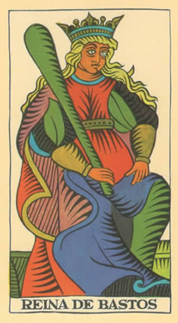 queen tarot wands
