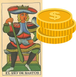 king tarot wands money