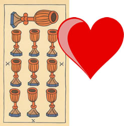 10 tarot cups love
