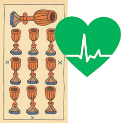10 tarot cups health