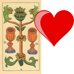 2 tarot cups love