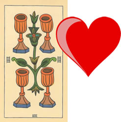 4 tarot cups love