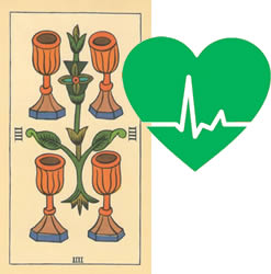 4 tarot cups health