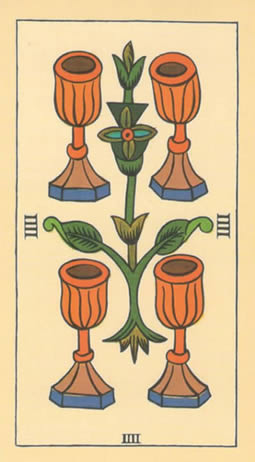 4 tarot cups