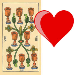 8 tarot cups love