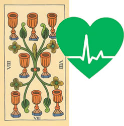 8 tarot cups health