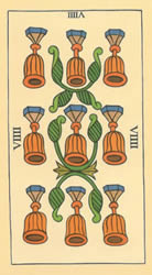 9 tarot cups reversed