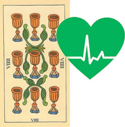 9 tarot cups health