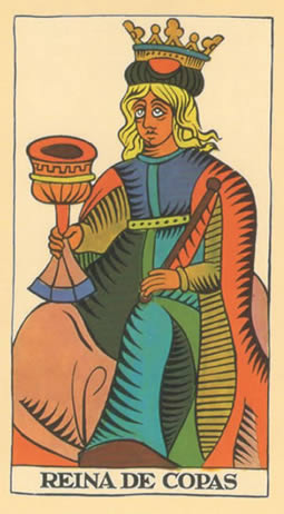 queen tarot cups