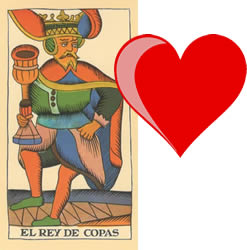 king tarot cups love