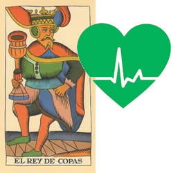 king tarot cups health