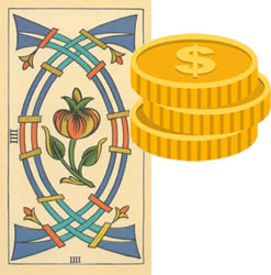 4 tarot swords money