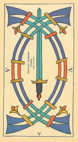 5 tarot swords