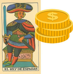 king tarot swords money