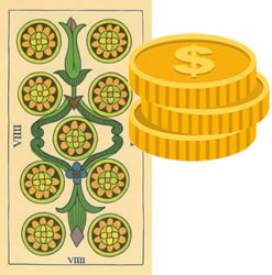 9 Tarot Coins money