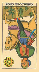 Horse Tarot Coins reversed