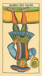 Jack Tarot Coins reversed